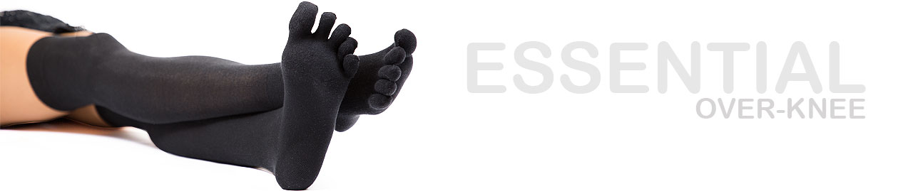  TOETOE - Essential Women Everyday Cotton Over-Knee Toe Socks (1  Pair) (US, Numeric, 4, 11.5, Regular, Regular, Black) : Clothing, Shoes &  Jewelry
