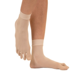 TOETOE® Socks - Plain Nylon Toe Tights Toe Socks Beige Unisize