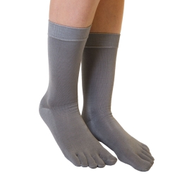 TOETOE® Socks - Silk Mid-Calf Toe Socks Silver