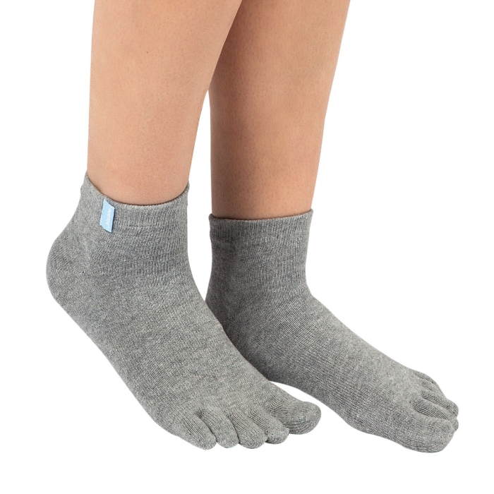 TOETOE® Socks - Anklet Toe Socks Grey Unisize