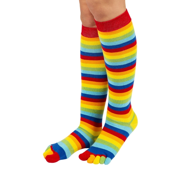 TOETOE® Socks - Knee-High Toe Socks Rainbow Unisize