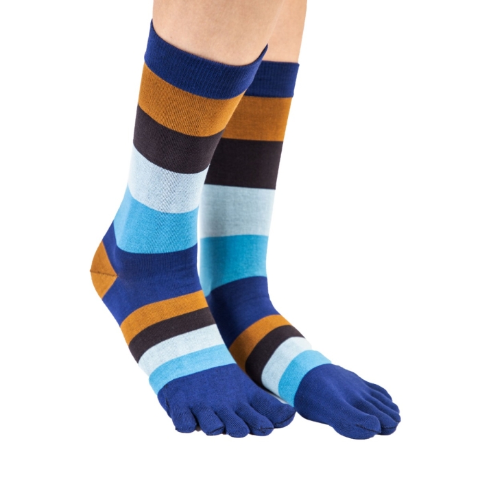 TOETOE® Socks - Men Fashion Stripy Toe Socks Hazel Unisize
