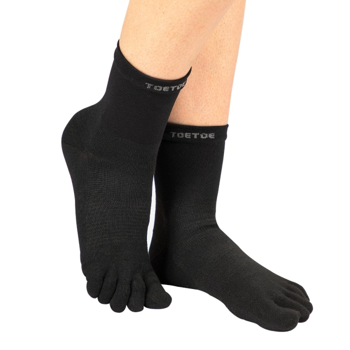 Buy Toe Socks No Show Five Finger Socks Running Toe Socks for Men Women 6  Pack Black at