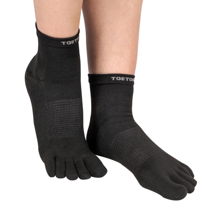 TOETOE® Socks - Liner Trainer Toe Socks Black