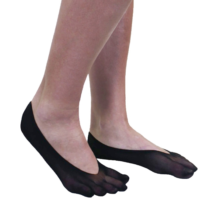 TOETOE SOCKS ToeToe ESSENTIAL SILK FOOT COVER - Socks - black - Private  Sport Shop