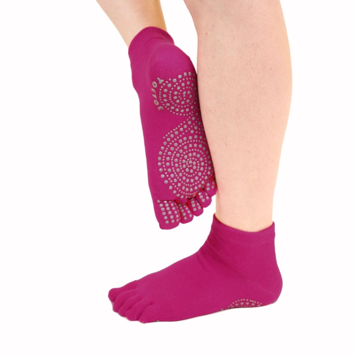 TOETOE® Socks - Anti-Slip Sole Trainer Toe Socks Fuchsia
