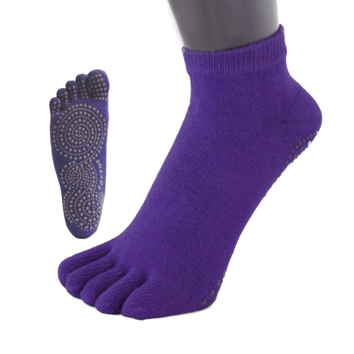 TOETOE® Socks - Anti-Slip Sole Trainer Toe Socks Purple