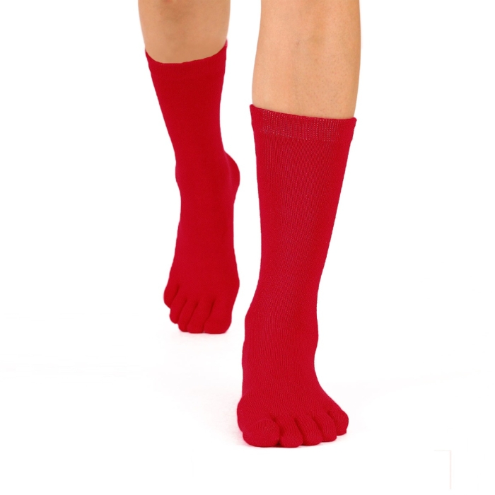 TOETOE® Socks - Mid-Calf Toe Socks Red Unisize