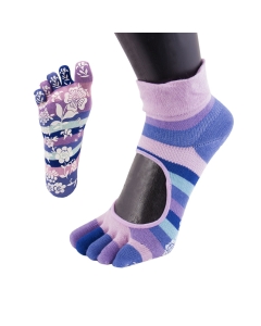 Yoga Socks | Yoga Socks with Grips | No Show Toe Socks, Gripper Socks for  Fitness, Yoga, Pilates, Toe Socks, Running Toe Socks Iscork