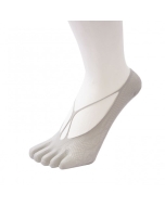 TOETOE® Socks - Plain Nylon Toe Foot Cover Toe Socks Beige Unisize